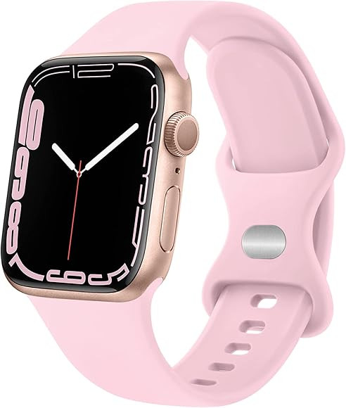 Meliya Band for Apple Watch Series 8 SE 7 6 5 4 3 2 1 45/41/40/44/38/42mm Women Men Soft Replacem... | Amazon (US)