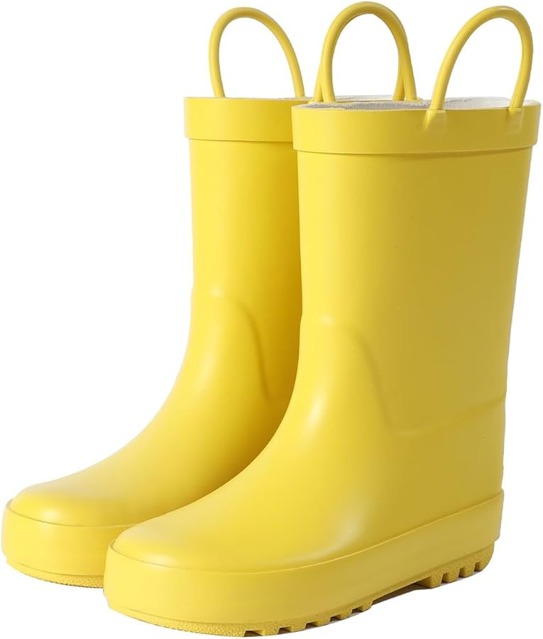 kids Rain Boots, Toddler Rain Boots Waterproof Rubber Kids Rain Boots for Girls and Boys with Fun... | Amazon (US)