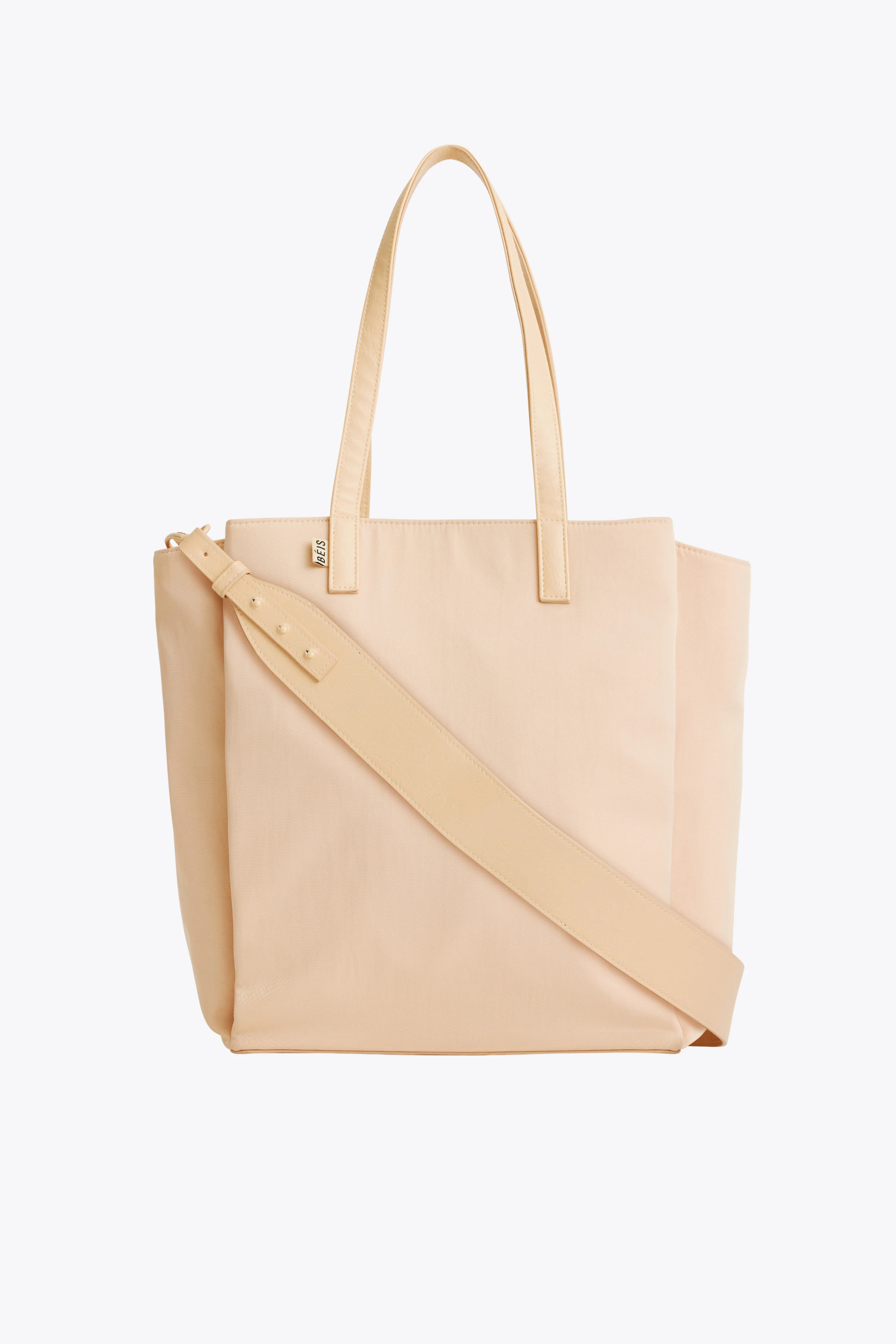 BÉIS 'The Commuter Tote' In Beige - Beige Commuter Tote For Work & Travel | BÉIS Travel