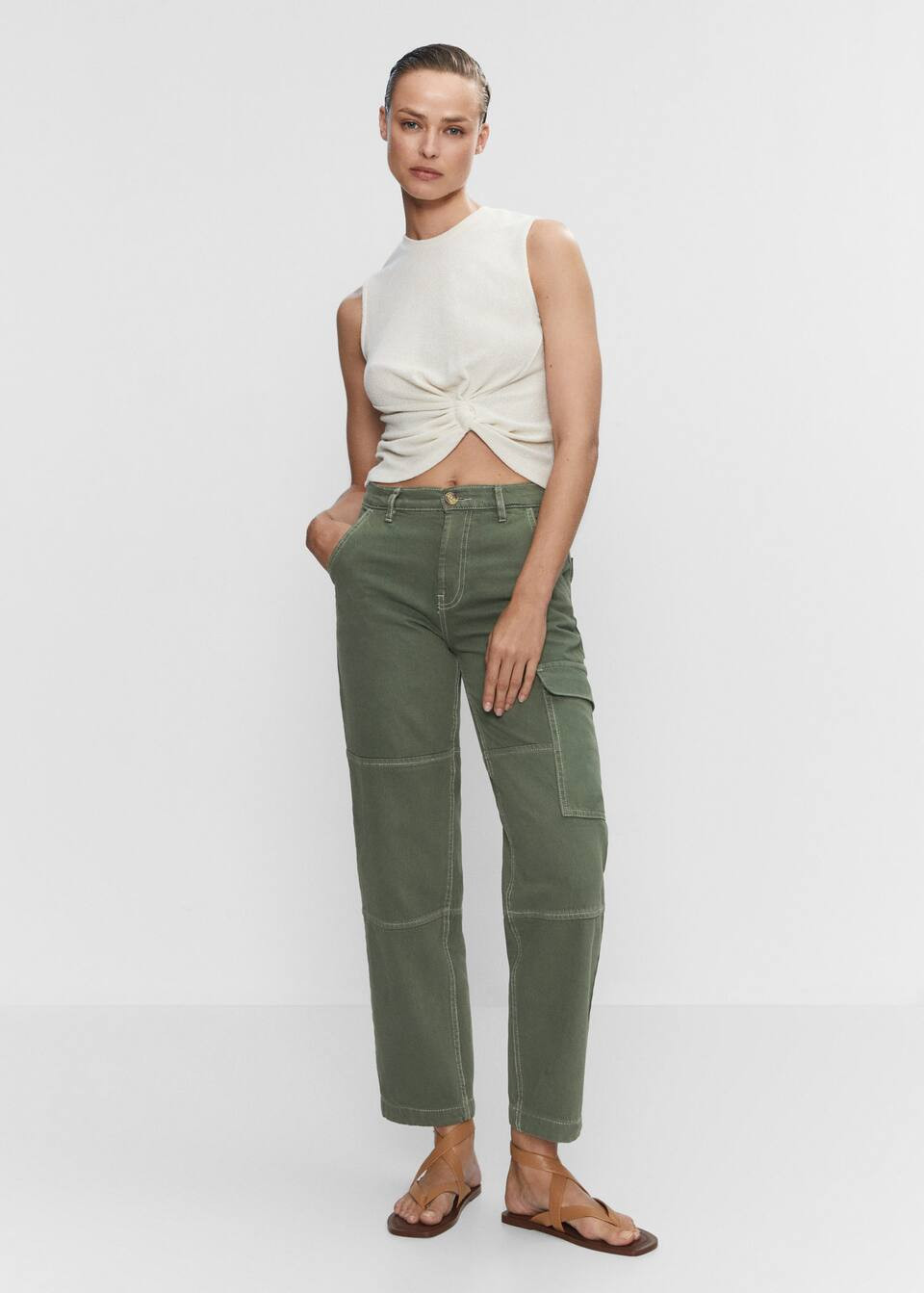 Pocket cargo jeans -  Women | Mango USA | MANGO (US)