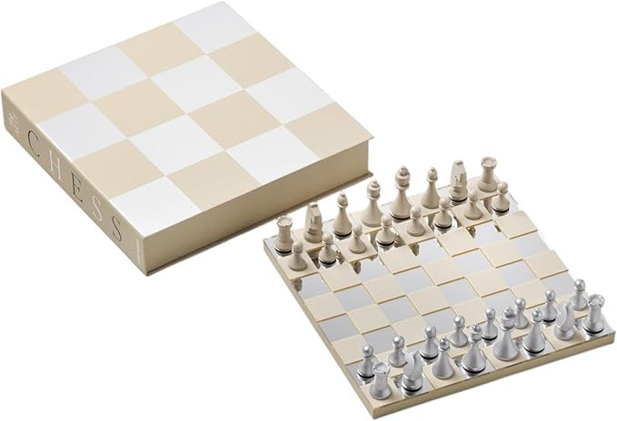 Classic – Art of Chess, Mirror – Beige & Silver Wooden Chess Set with Mirrored Acrylic Board ... | Amazon (US)