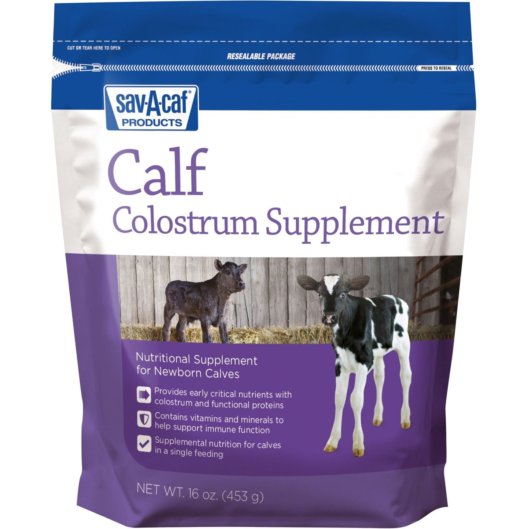 Sav-A-Caf Colostrum Cattle Supplement, 16-oz bag | Chewy