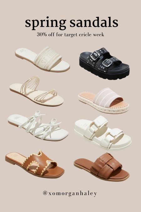 Spring sandals on sale all available in a size 11!

#LTKfindsunder50 #LTKshoecrush #LTKxTarget