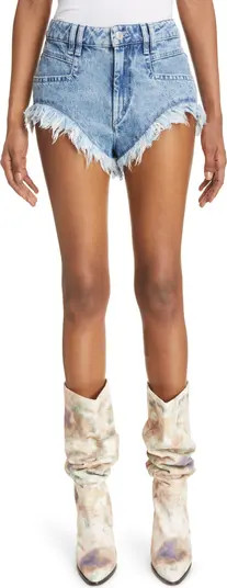 Eneidao Frayed Hem Denim Shorts | Nordstrom