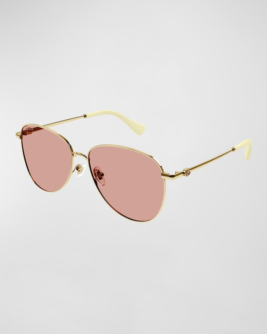 Gucci GG Metal Alloy Round Sunglasses | Neiman Marcus
