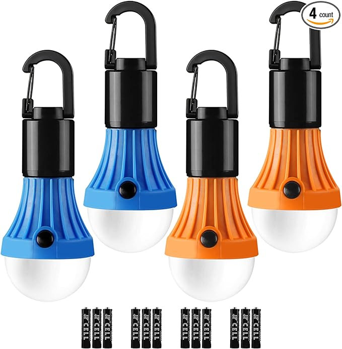 Lepro LED Camping Lantern, Camping Essentials, 3 Lighting Modes, Hanging Tent Light Bulbs with Cl... | Amazon (US)