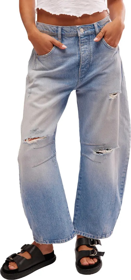 We the Free Good Luck Mid Rise Barrel Leg Jeans | Nordstrom