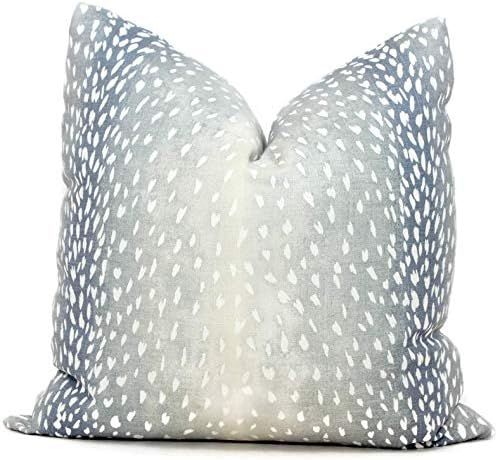 Pillow Covers,Throw Pillowcase Blue Gray Antelope Pillow Cover Feature Pillow Eurosham or Lumbar ... | Amazon (US)