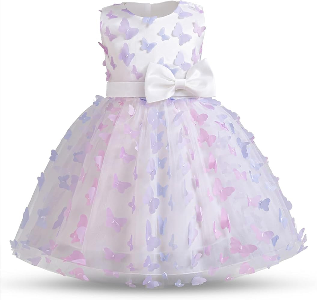 NNJXD Flower Girl Dress Kids Ruffles Lace Party Wedding Dresses | Amazon (US)