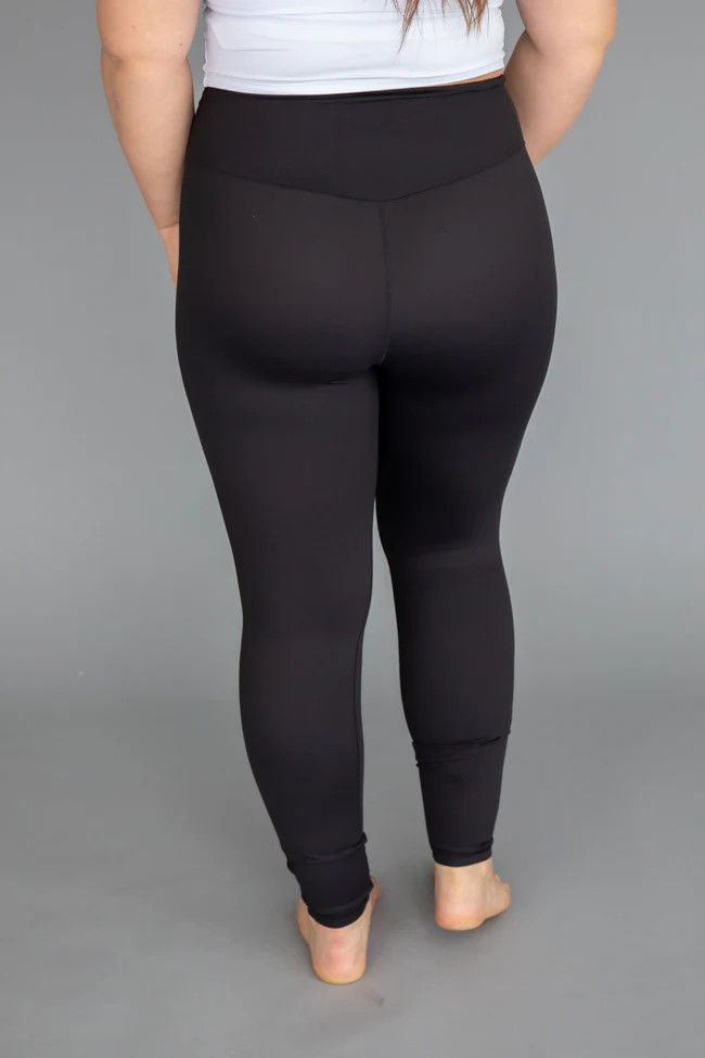 Back At It Again Solid Leggings Black | The Pink Lily Boutique