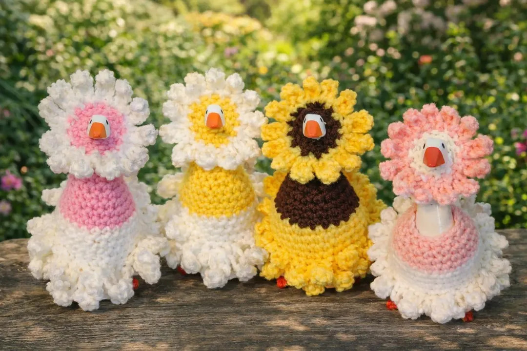 7" Desk or Car Goose Dress Up Outfit Crochet Daisy Flower Sunflower | Etsy (US)