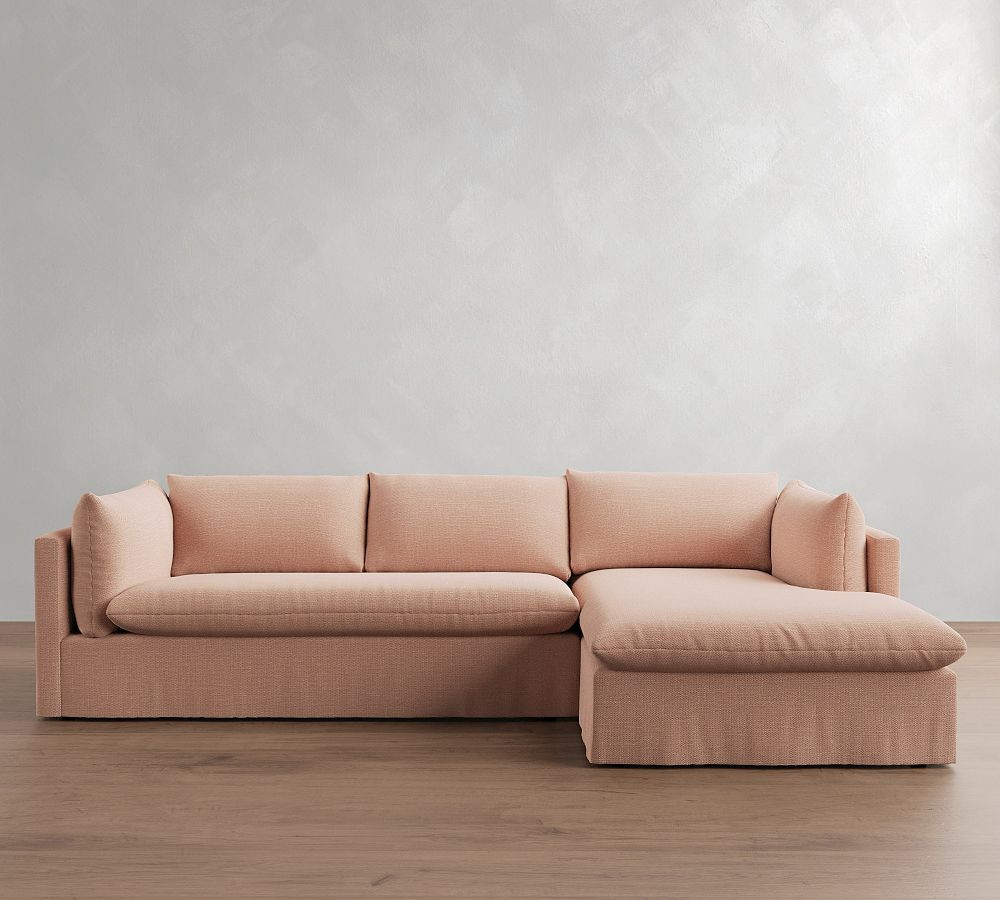Palmetto Slipcovered Chaise Sectional (121") | Pottery Barn (US)