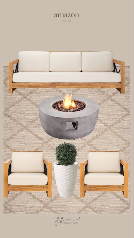 Amazon patio! 

Outdoor furniture, fire pit, chair, sofa, plant, greenery 

#LTKhome #LTKsalealert #LTKfindsunder100