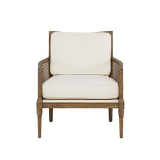 Wimberly Caned Chair with Natural Linen Cushions & Handwoven Back | Ballard Designs, Inc.