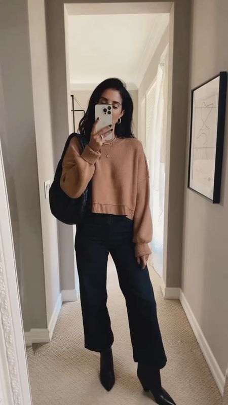 This sweater is so good I had to pick it up in multiple colors. I'm just shy of 5-7" wearing the size M sweater and 25 jeans... #StylinByAylin #Aylin

#LTKstyletip #LTKVideo #LTKbeauty