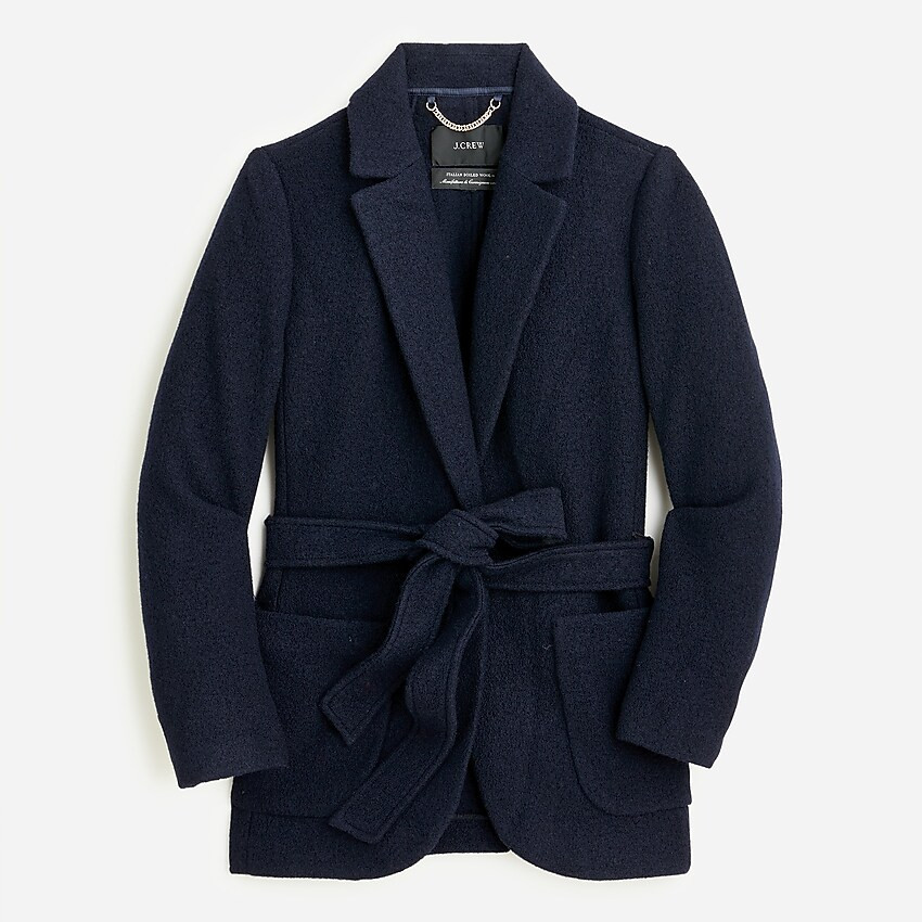 Wrap blazer-jacket in Italian boiled wool | J. Crew US