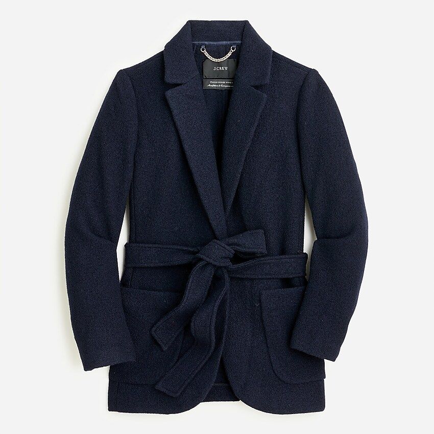Wrap blazer-jacket in Italian boiled wool | J.Crew US
