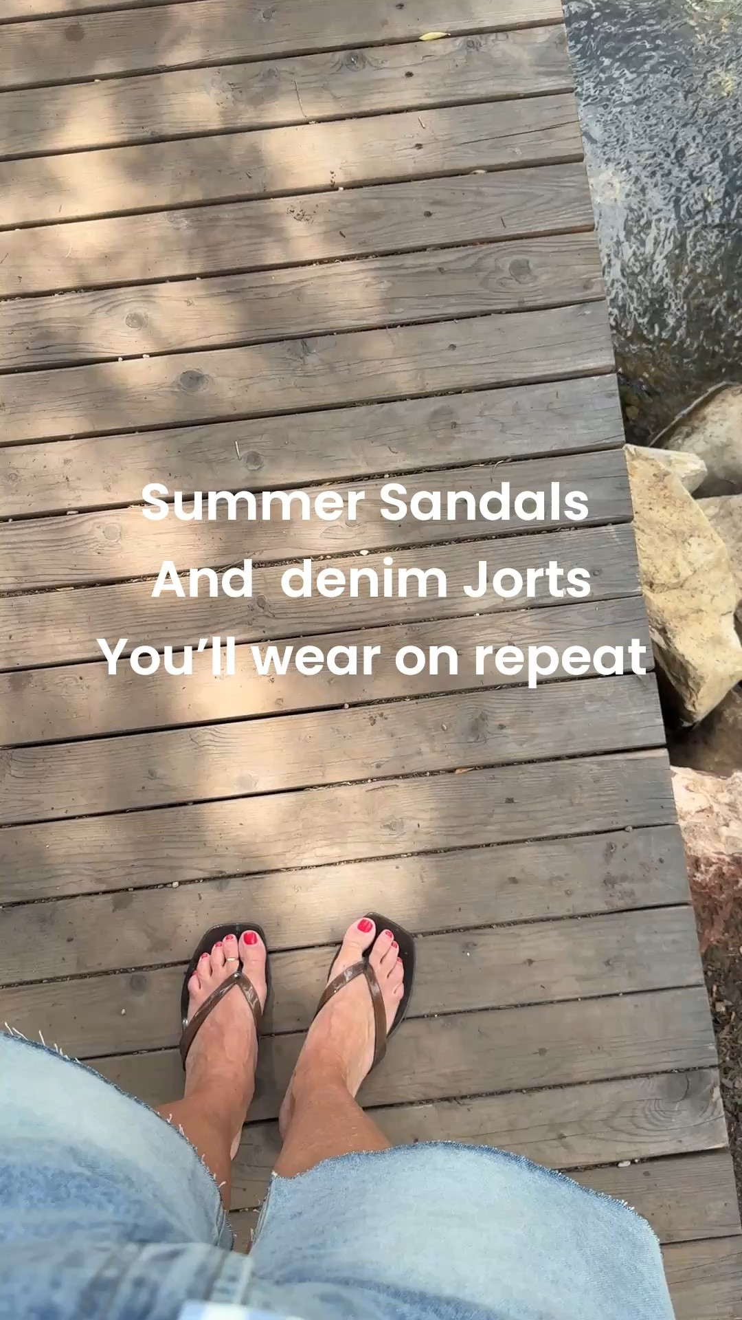 Summer sandals and denim Jorts ..you’ll wear on repeat

Jelly Kitten heel - comfortable and look good with everything 
Under $30

Denim jorts- comfortable and on trend, while a flattering length and flattering 
And, look great with everything Under kind of top
Fit tts (reminder I am 5 ‘91/2
So length will vary depending on your height 

Strip button up
Opi nail polish Cajun shrimp

#LTKmomlife #LTKOver40 #LTKootd
