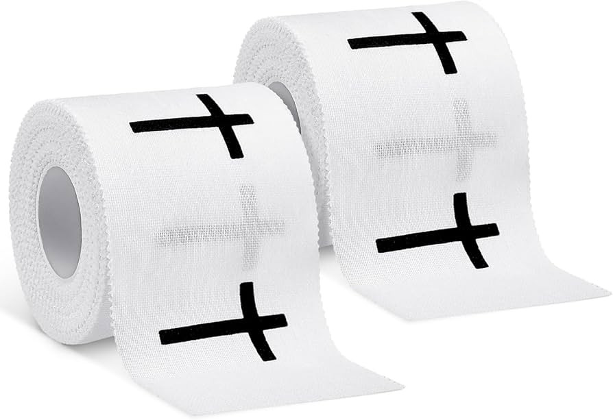 2 Pcs Christian Cross Athletic Tape 2IN X 23FT Cotton Wrist Sport Tape with Jesus Bible Verse for... | Amazon (US)
