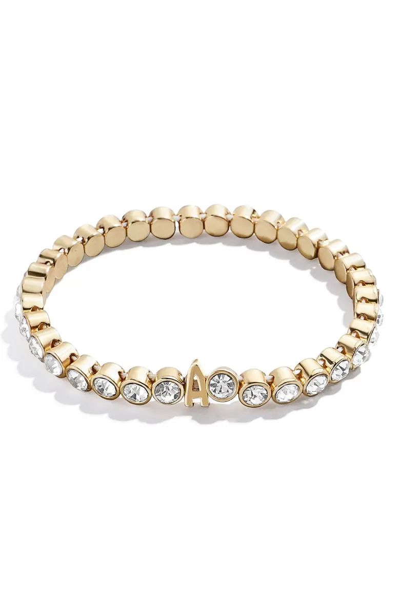 Initial Crystal Beaded Stretch Bracelet | Nordstrom | Nordstrom