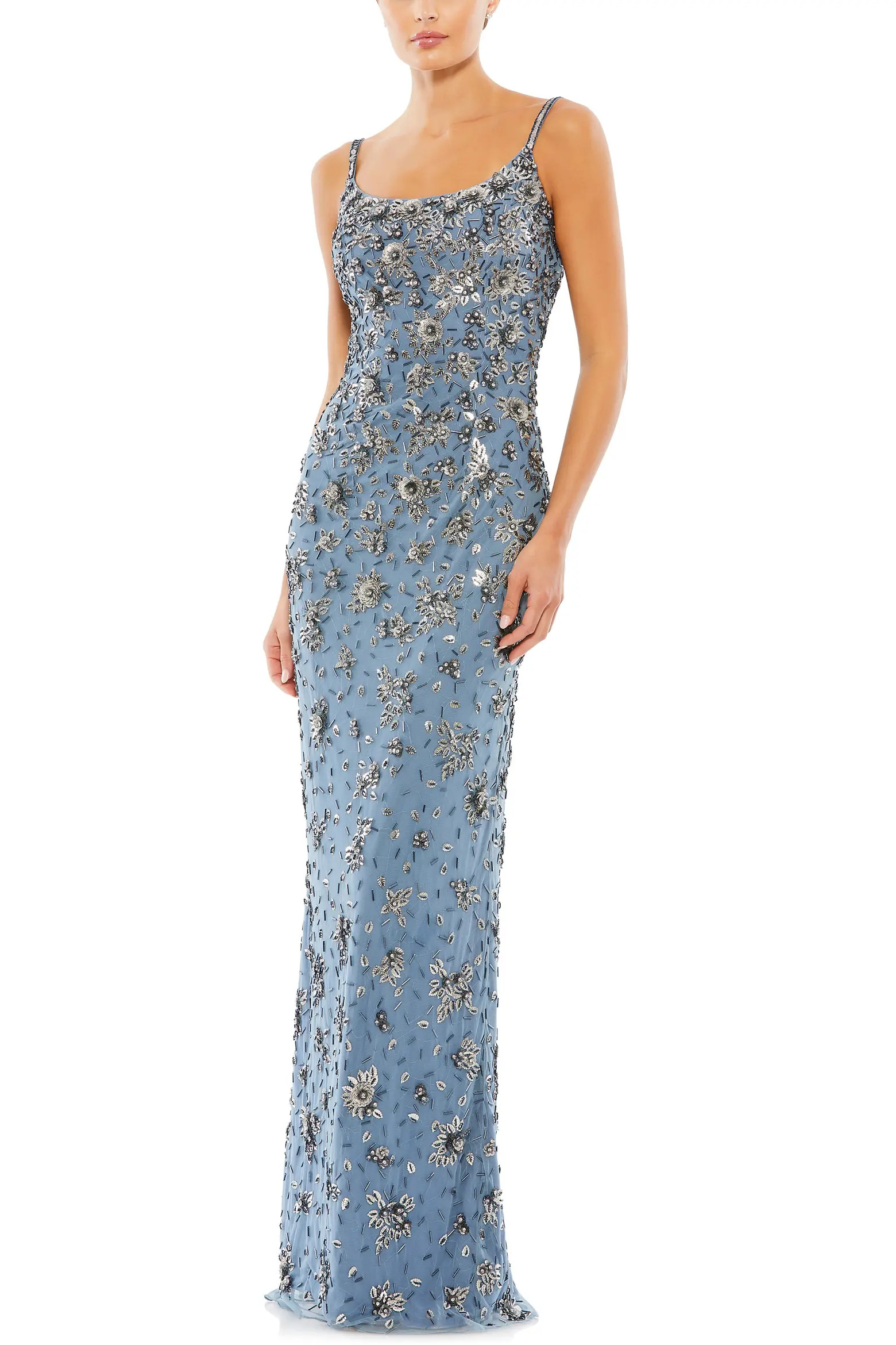 Floral Embellished Scoop Neck Evening Gown (Women) | Nordstrom | Nordstrom