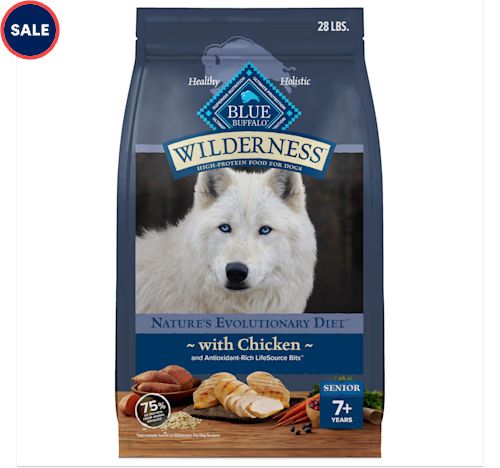 Blue Buffalo Blue Wilderness Plus Wholesome Grains Natural Senior High Protein Chicken Dry Dog Fo... | Petco