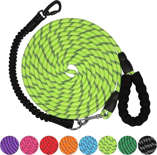 Amazon.com : Dog Leash - 5FT 10FT 15FT 20FT 30FT 50FT 100FT Heavy Duty Leash with Swivel Lockable... | Amazon (US)