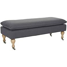 Safavieh Safavieh Hudson Collection Sutton Pillowtop Bench, Steel Gray | Amazon (US)