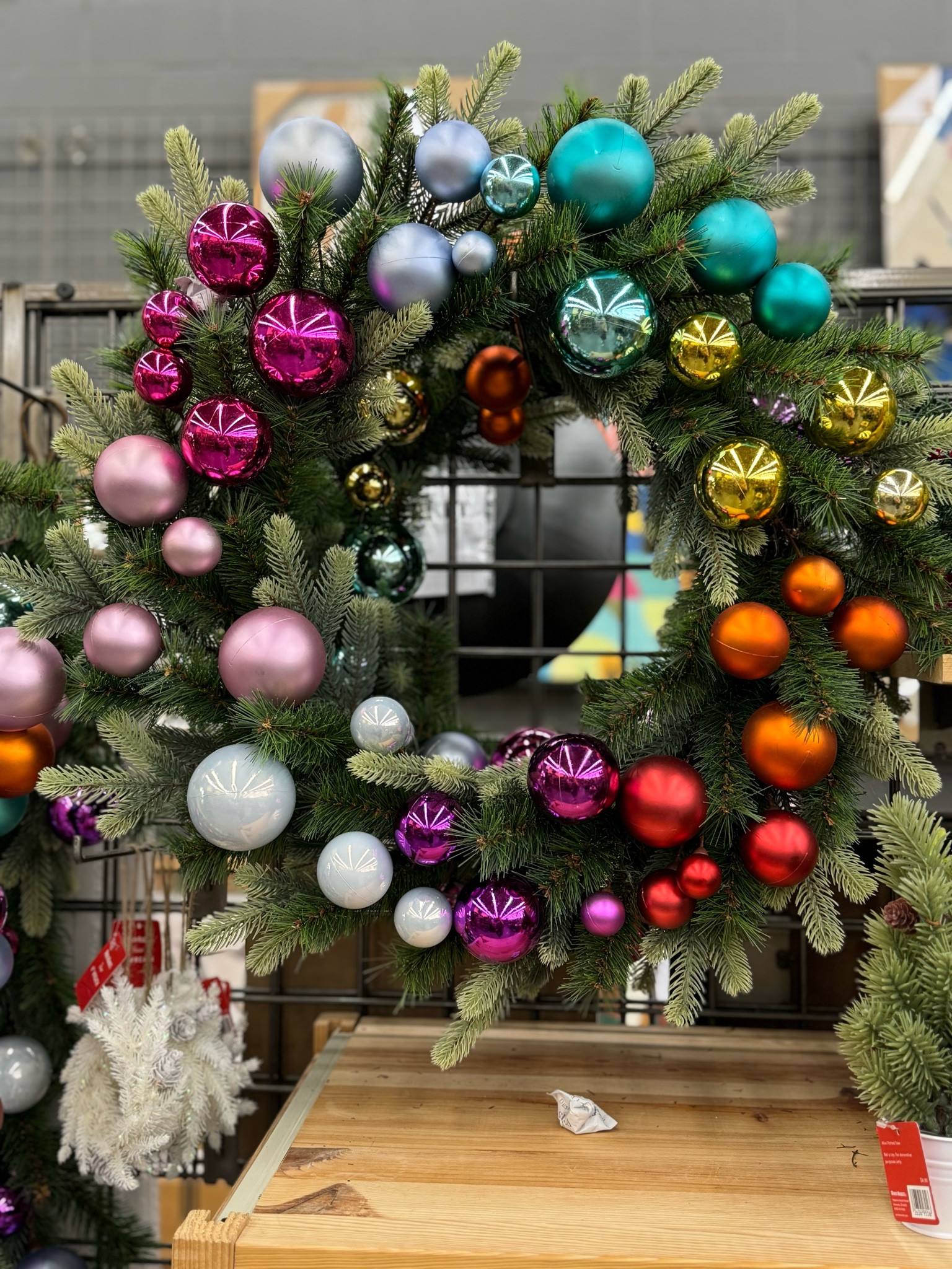 Colorful christmas wreath, bauble holiday wreath, ornament wreath, World market wreathh

#LTKHoliday #LTKHome #LTKSeasonal