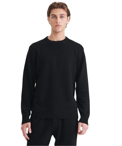 NAADAM Mens Luxe Cashmere Crewneck Sweater, Black, M | Amazon (US)