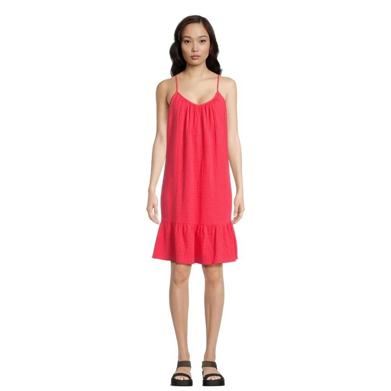 Time and Tru Women's Spaghetti Strap Mini Dress XS-XXXL - Walmart.com | Walmart (US)