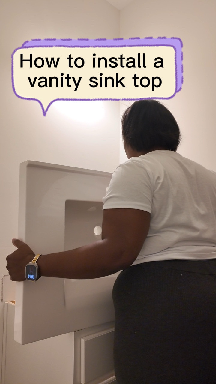 Installing a vanity sink top from Home Depot 

#diy #home #vanitysink #powderroom

#LTKHome #LTKvlog