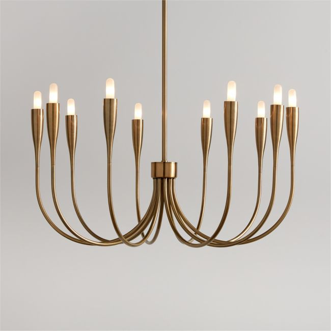 Iiona Small Brass Chandelier Light | Crate & Barrel