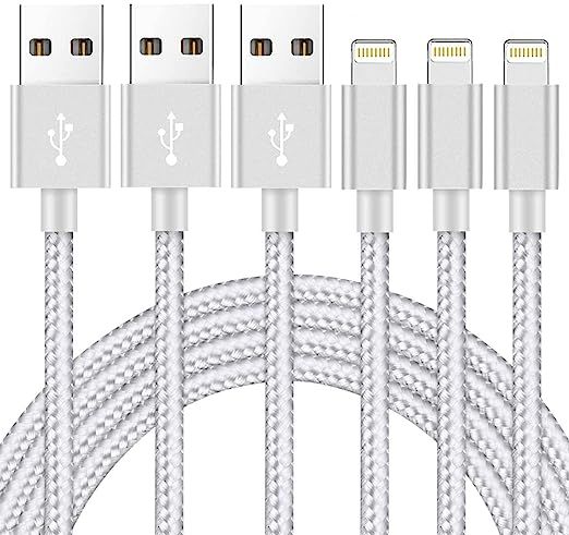 Ximytec iPhone Charger Cable [Mfi-Certified] 3Pack 10ft Nylon Braided High Speed USB Charging Cor... | Amazon (US)