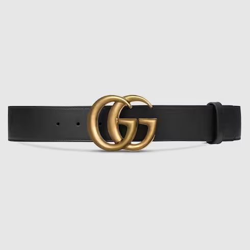 Leather belt with Double G buckle | Gucci (US)