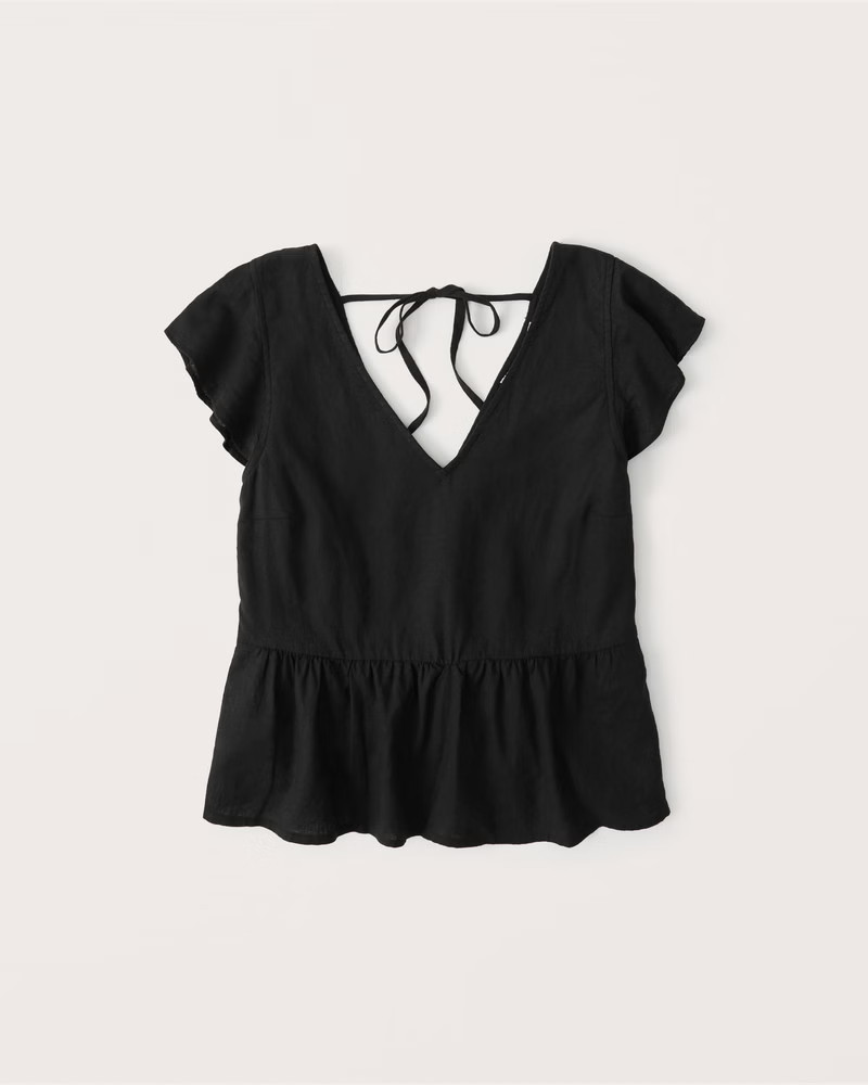 Flutter Sleeve Trapeze Top | Abercrombie & Fitch (US)