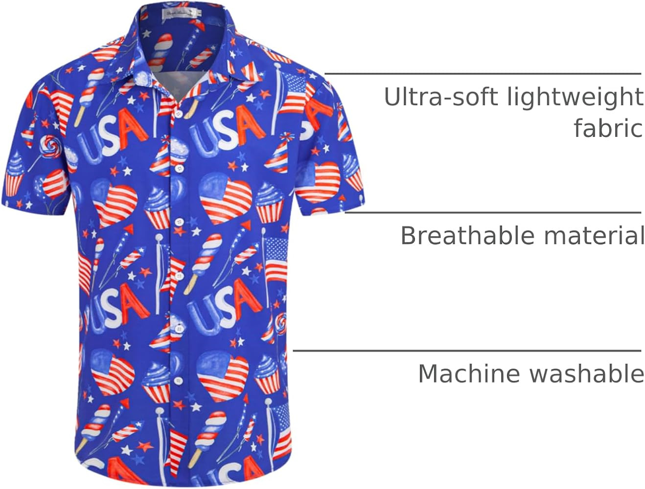 Yoimira Hawaiian Shirts for Men, Print Mens Casual Short Sleeve Button Down Shirts Floral Aloha B... | Amazon (US)