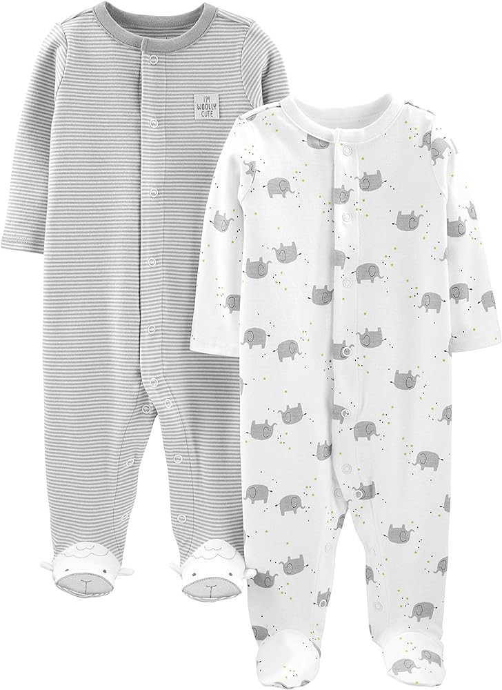 Simple Joys by Carter's Baby 2-Pack Cotton Footed Sleep and Play | Amazon (US)
