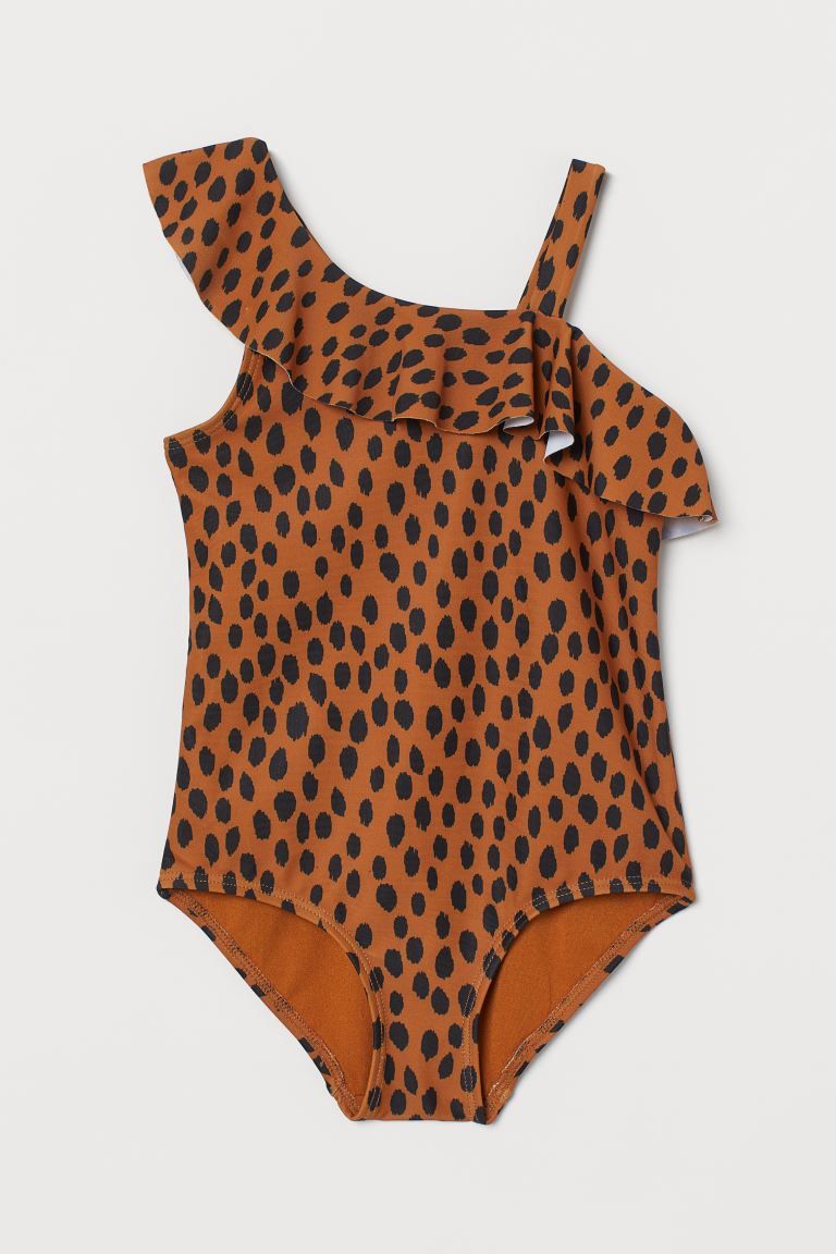 Patterned Flounced Swimsuit | H&M (US + CA)