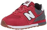 New Balance Baby Boys 574 V1 Sport Sneaker, Team Red/Lead, 3 Wide Infant | Amazon (US)