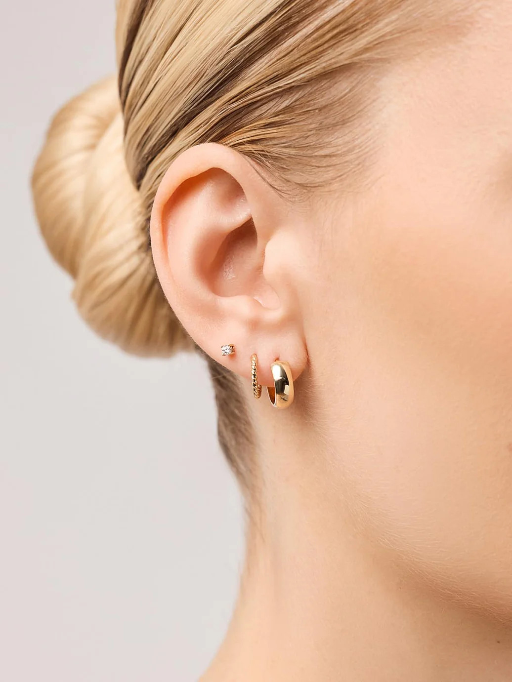 Solid Yellow Gold - Gold Slim Twist Hoops | Ana Luisa