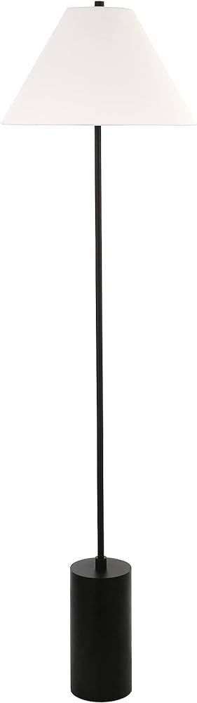 Somerset 64" Tall Floor Lamp with Fabric Shade in Blackened Bronze/White | Amazon (US)