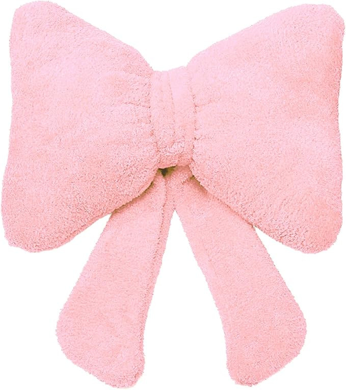 S-SNAIL-OO Bow Pillow Stuffed Pink Christmas Bow Pillow Bow Shaped Throw Pillow Car Backrest Cush... | Amazon (US)
