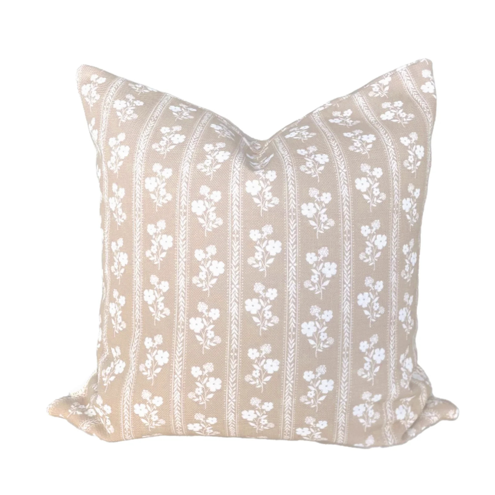 Hollyhock Floral Pillow in Natural | Brooke & Lou | Brooke and Lou