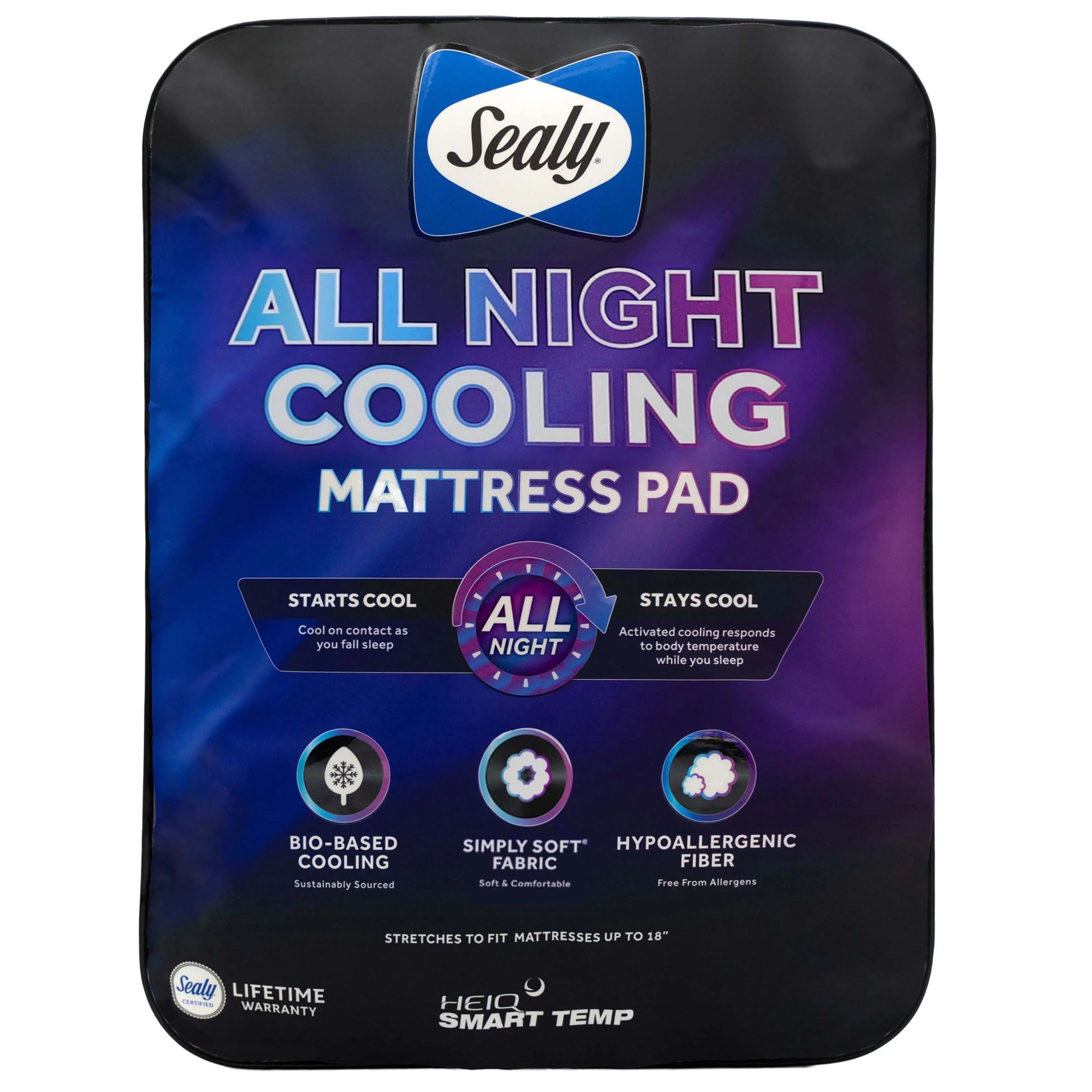 Sealy, Cooling Mattress Pad, Queen, All Night | Walmart (US)