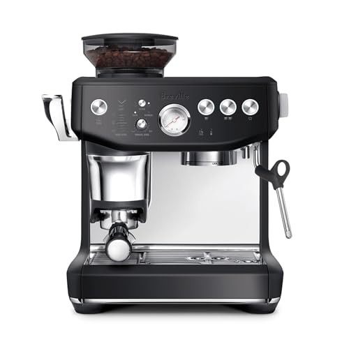 Breville Barista Express Impress espresso machine in black truffle