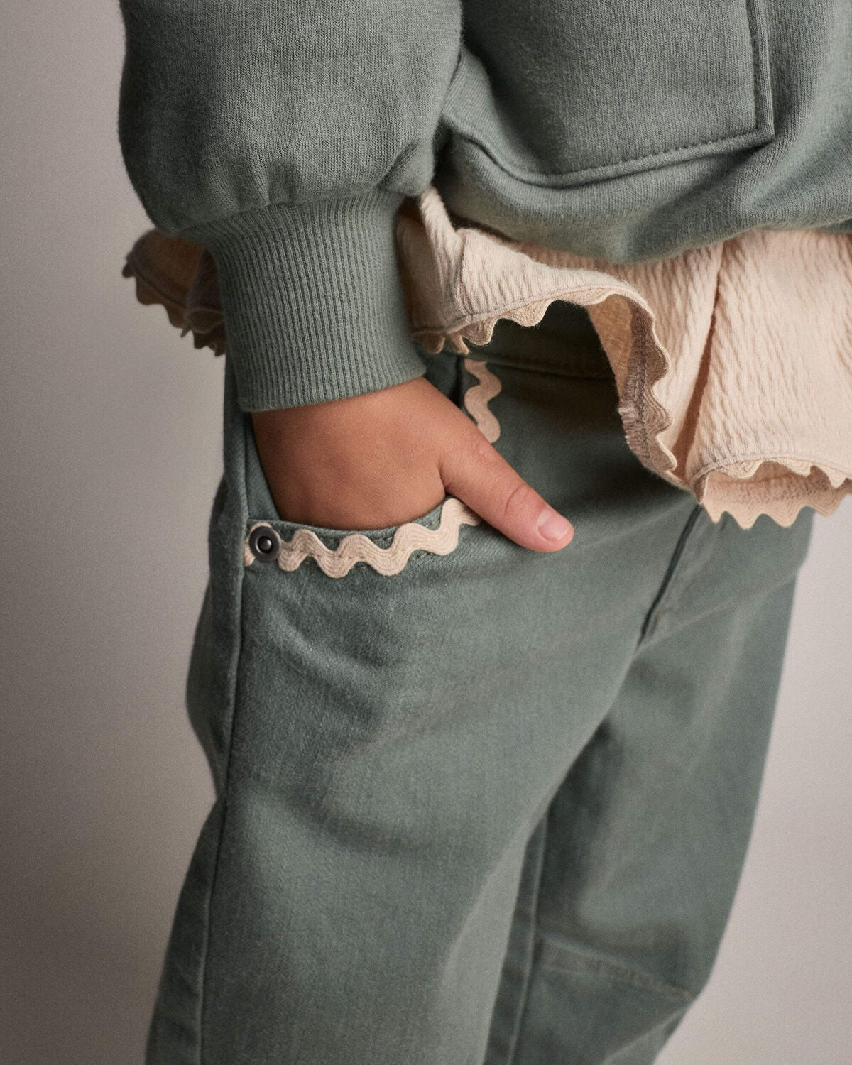 Toddler Girl Ric-Rack Cuffed Barrel Pant - Olive - Otter Avenue | Carter's | Carter's Inc