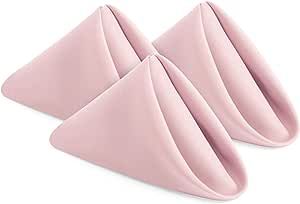 Utopia Home Pink Cloth Napkins (12 Pack, 17x17 Inches), Ideal Dinner Napkins for Party, Wedding a... | Amazon (US)