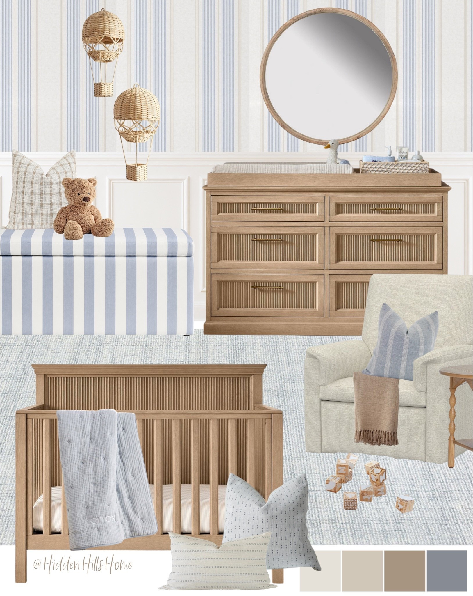 Nursery decor, nursery mood board, baby boys nursery inspiration, cozy home decor ideas, nursery design, baby room, crib, nursery glider

#LTKHome #LTKSaleAlert #LTKBaby
