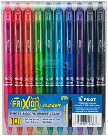 PILOT FriXion Clicker Erasable, Refillable & Retractable Gel Ink Pens, Fine Point, Assorted Color In | Amazon (US)